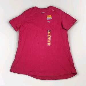 ARIAT Rebar Shirt Mens L Rio Red Short Sleeve Cotton Strong Workwear Outdoor